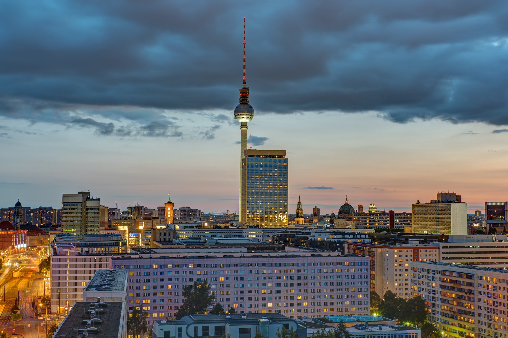 Downtown Berlin with the famous Television Tower